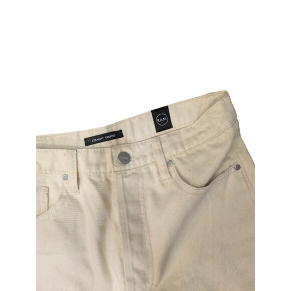 F.AM. Paris Straight Crop  White Jeans Size 28 - Picture 8 of 9
